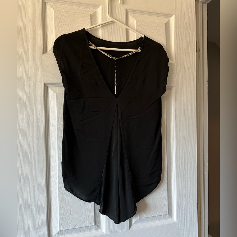 Michael Kors Gold Chain Detailed 100% Silk Blouse